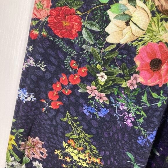 NWOT JOHNNY WAS CALME Sweat Pants Leggings XS Joggers Floral Navy Pink Pull-Up - Picture 4 of 11